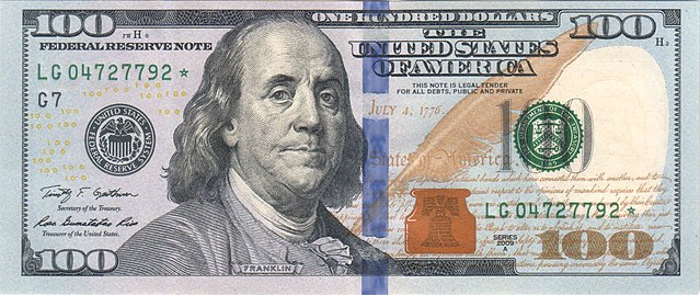 $100 - Benjamin Franklin