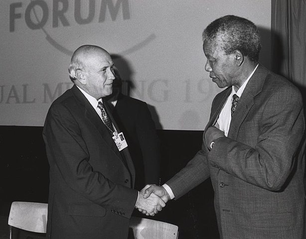 Frederick de Clerk and Mandela