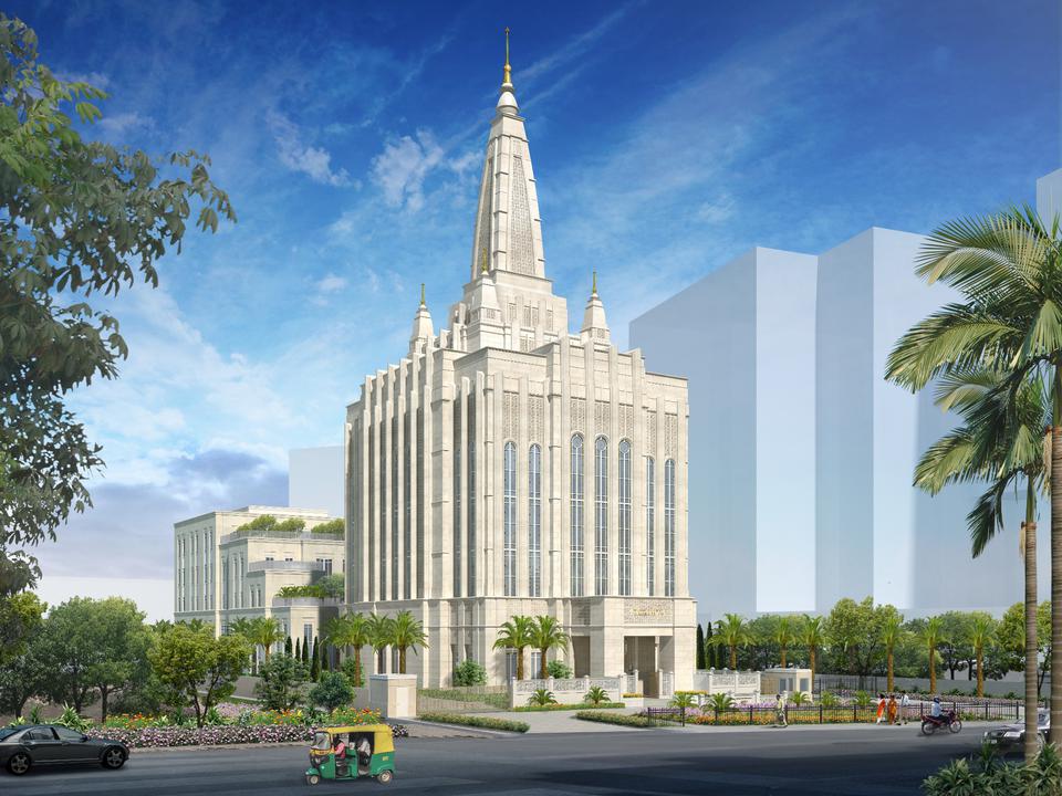 Rendering of the Bengaluru India Temple.
2020 BY INTELLECTUAL RESERVE, INC. ALL RIGHTS RESERVED.