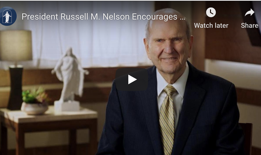Video from President Nelson Encourages Caution as the Church Move Forward During COVID-19