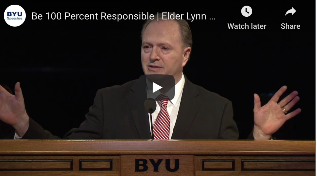 Be 100 Percent Responsible by Elder Lynn G. Robbins