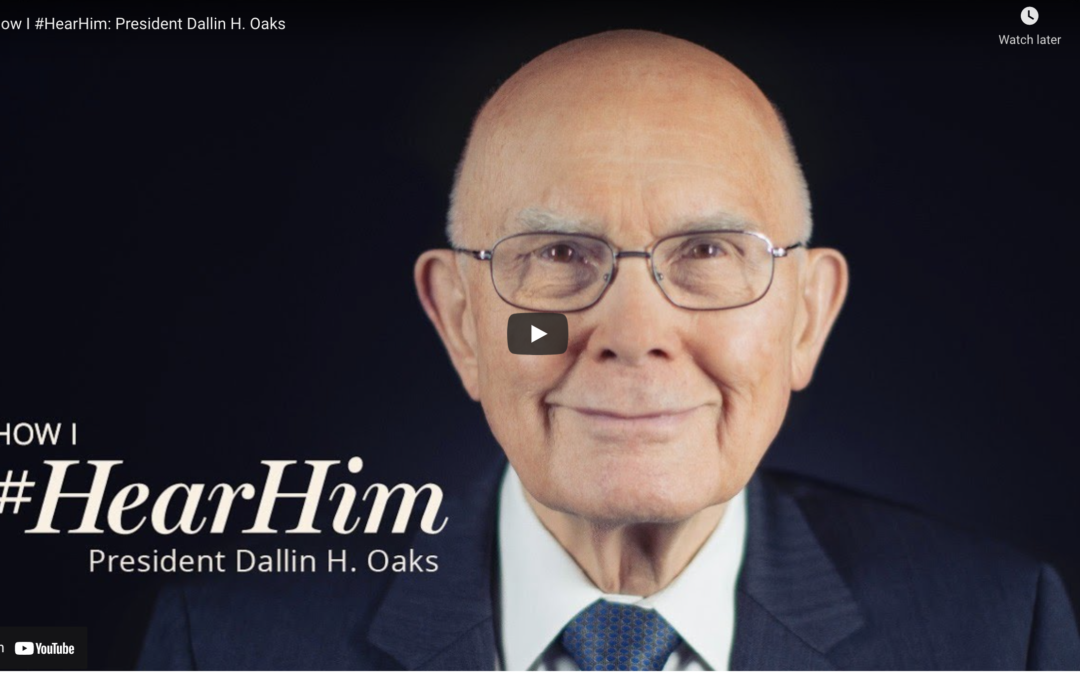 How I #HearHim video​: Act Upon Impressions – President Dallin H. Oaks