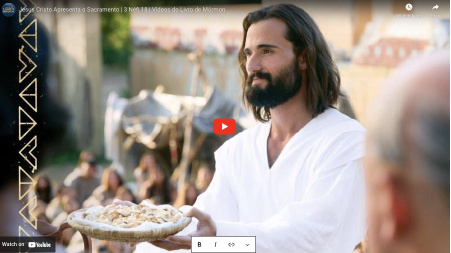 Vídeos do Livro de Mórmon: Jesus Cristo Apresenta o Sacramento, 3 Néfi 18 