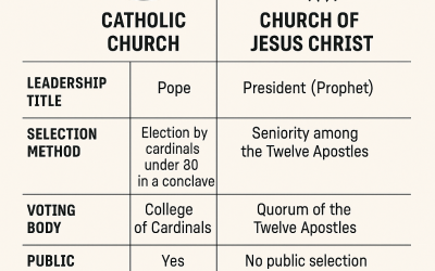 Leadership Succession Comparison: Catholic Church vs. Church of Jesus Christ of Latter-day Saints